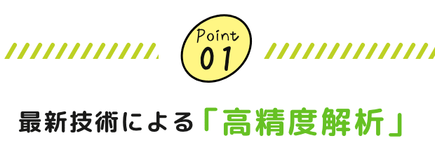 最新技術による「高精度解析」
