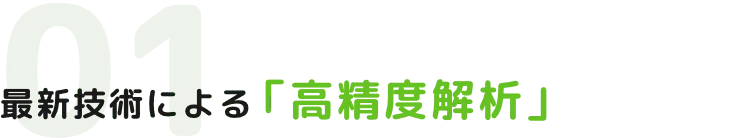 最新技術による「高精度解析」