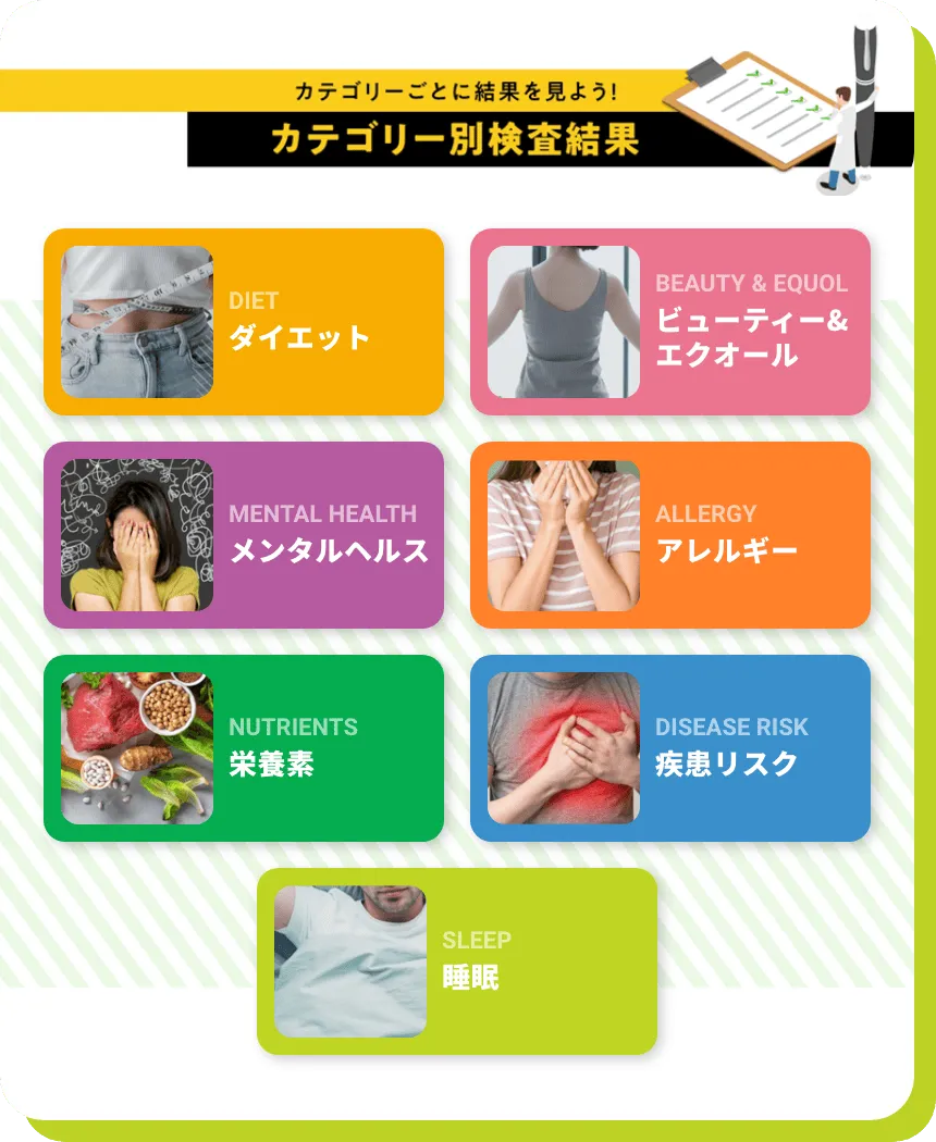カテゴリー別検査結果