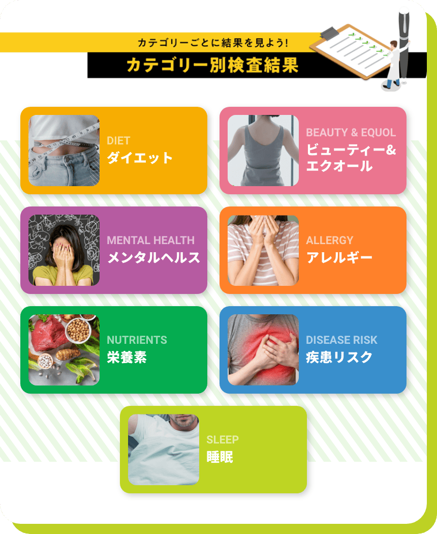 カテゴリー別検査結果