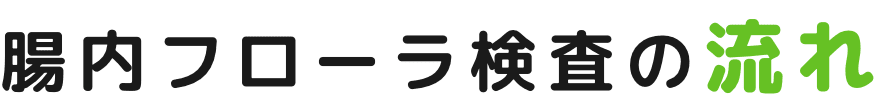 腸内フローラ検査の流れ