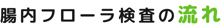 腸内フローラ検査の流れ