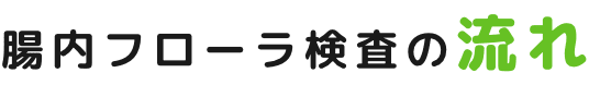 腸内フローラ検査の流れ